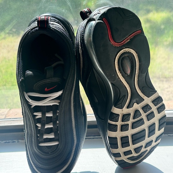 Men’s Nike Air Max 97 black sport red in size 8.5 - Picture 5 of 6
